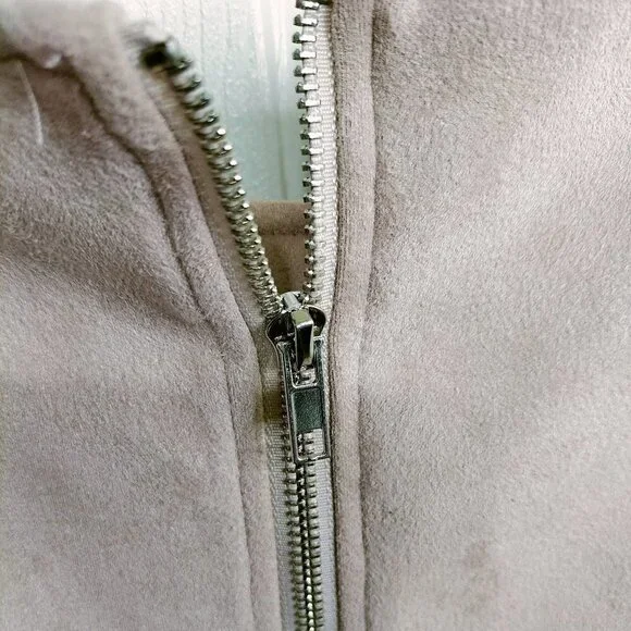 (SK03) Missguided Nude Faux Suede Lace Up Skirt Size 12 - Picture 6 of 6